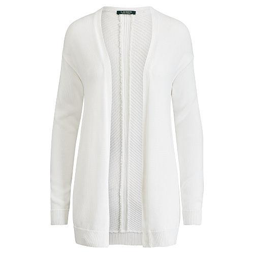Ralph Lauren Lauren Cotton Open-front Cardigan White