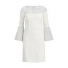 Ralph Lauren Crochet Lace-trim Crepe Dress White/lauren White