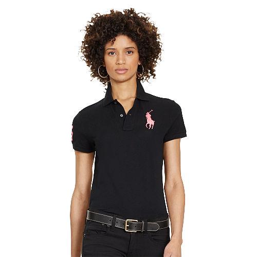 Ralph Lauren Pink Pony Pink Pony Cotton Polo Shirt Collection Black
