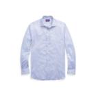 Ralph Lauren Checked Cotton Dress Shirt Light Blue And White