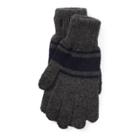 Ralph Lauren Rugby-stripe Wool Tech Gloves Charcoal Hthr/nvy