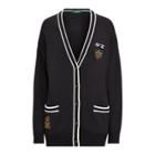 Ralph Lauren Bullion-patch Cardigan Polo Black/cream