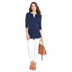 Ralph Lauren Keyhole Jersey Top Navy
