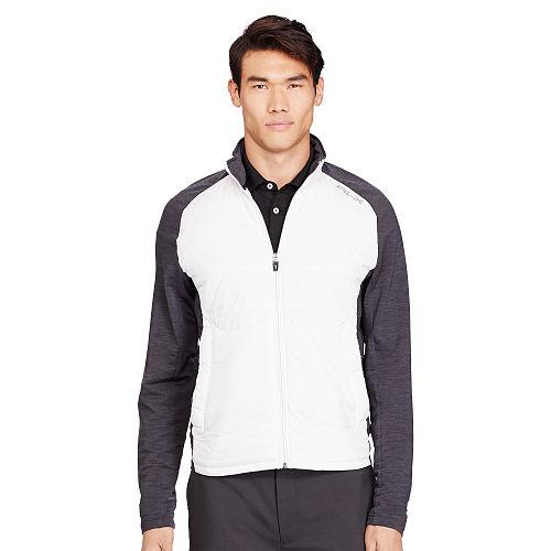 Ralph Lauren Rlx Golf Stretch Wool Jacket Pure White/onyx Heather