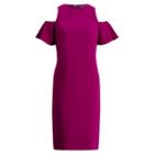 Ralph Lauren Crepe Cold-shoulder Dress Berry Jam
