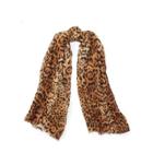 Ralph Lauren Leopard Wool-cashmere Scarf Brown