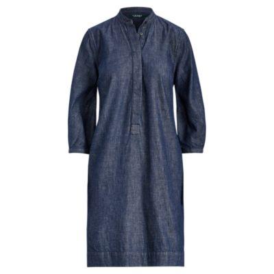 Ralph Lauren Denim Shift Dress Pure Rinse Wash