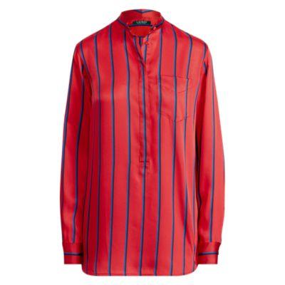 Ralph Lauren Striped Twill Shirt Crimson Multi