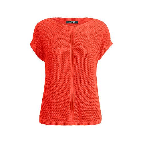Ralph Lauren Lauren Cap-sleeve Sweater Fresh Tomato
