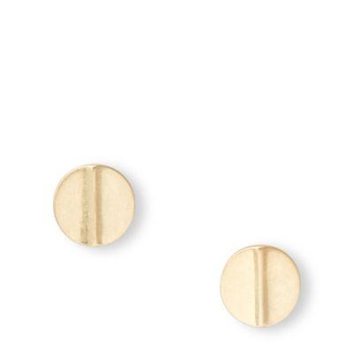 Ralph Lauren Brass Disc Clip-on Earrings Gold