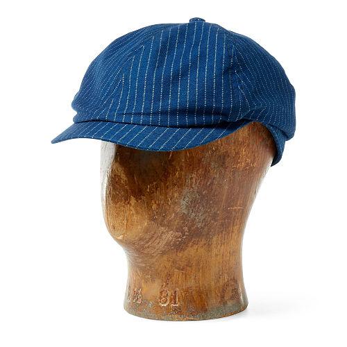 Ralph Lauren Rrl Cotton-linen Newsboy Cap Indigo