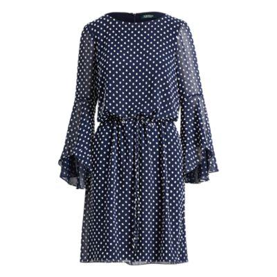 Ralph Lauren Polka-dot Dress Navy/white 6p