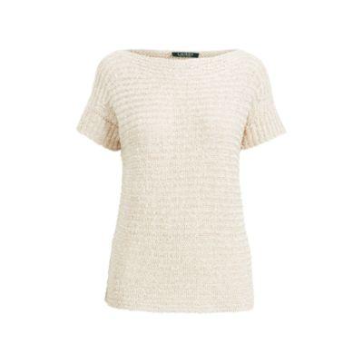Ralph Lauren Boatneck Short-sleeve Sweater Natural Xsp