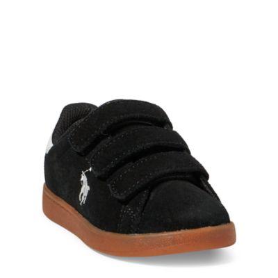 Ralph Lauren Quincey Suede Ez Court Sneaker Black