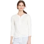 Ralph Lauren Lauren Ruffled-trim Henley White