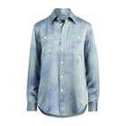 Ralph Lauren Tie-dye Silk Satin Shirt Harbour Island Tie Dye