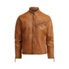 Ralph Lauren Lambskin Caf Racer Jacket Old Amber