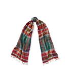 Ralph Lauren Madras Cotton Scarf Red Multi