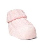 Ralph Lauren Cable-knit Cotton-blend Bootie Pink 0-3m