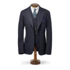 Ralph Lauren Rrl Herringbone Suit Jacket Indigo Pinstripe