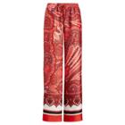 Ralph Lauren Twill Wide-leg Pant Red Multi
