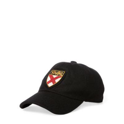 Ralph Lauren Crest Wool Flannel Cap Black