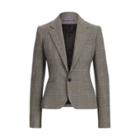 Ralph Lauren Cadence Glen Plaid Wool Jacket Cream/black Multi