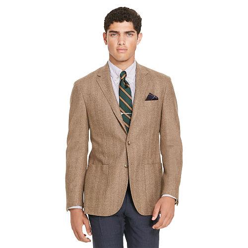 Polo Ralph Lauren Morgan Herringbone Sport Coat Light Brown And Tan