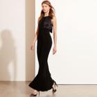 Ralph Lauren Lauren Open-back Jersey Gown Black