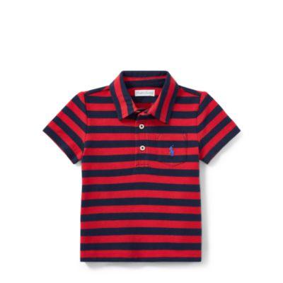 Ralph Lauren Featherweight Cotton Mesh Polo Deep Orangey Red 3m