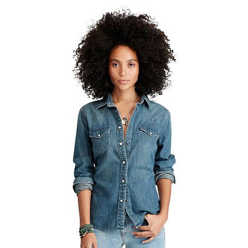 Ralph Lauren Denim & Supply Denim Cowgirl Shirt Ranger Wash