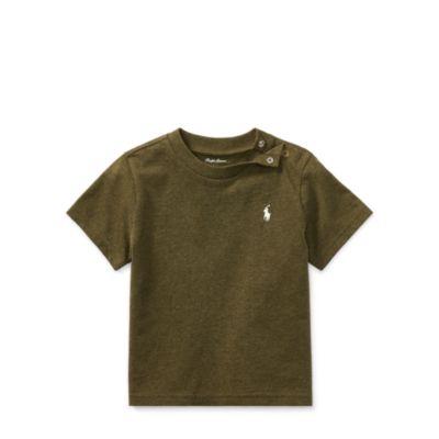 Ralph Lauren Cotton Jersey Crewneck T-shirt Olive Heather 6m