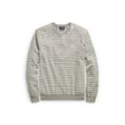 Ralph Lauren Striped Cotton Sweater Grey Heather/herbal