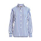 Ralph Lauren Adrien Striped Silk Shirt Shirting Stripe Chalk Mul