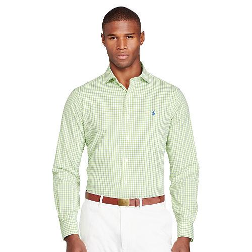 Ralph Lauren Polo Golf Performance Twill Sport Shirt Lime/white