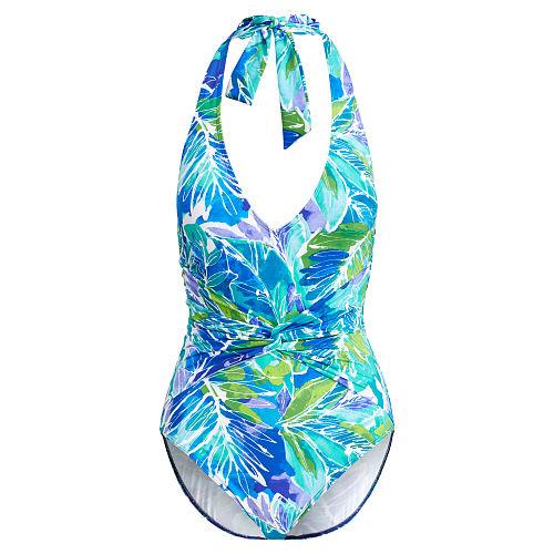 Ralph Lauren Lauren Tropical-print One-piece Blue Multi