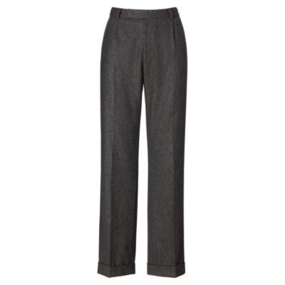 Ralph Lauren Stephanie Merino Wool Pant Charcoal Melange