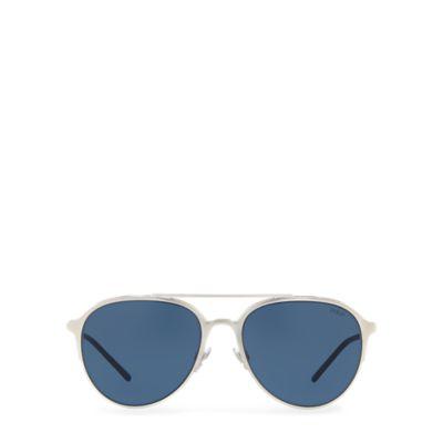 Ralph Lauren Metal Pilot Sunglasses Silver