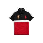 Ralph Lauren Classic Fit Mesh Polo Shirt Rl Red Multi L Tall