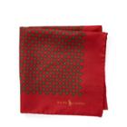 Ralph Lauren Neat Silk Pocket Square Red