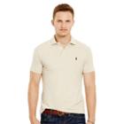 Polo Ralph Lauren Slim-fit Mesh Polo Shirt Dune Tan Heather