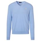 Polo Ralph Lauren Cotton-cashmere V-neck Sweater Essex Blue