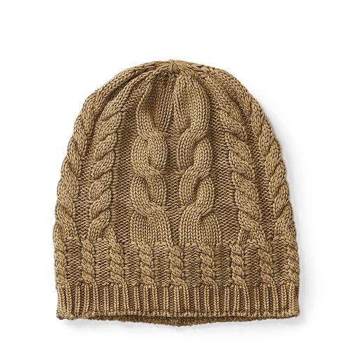 Polo Ralph Lauren Cable-knit Cotton Hat Dark Loden