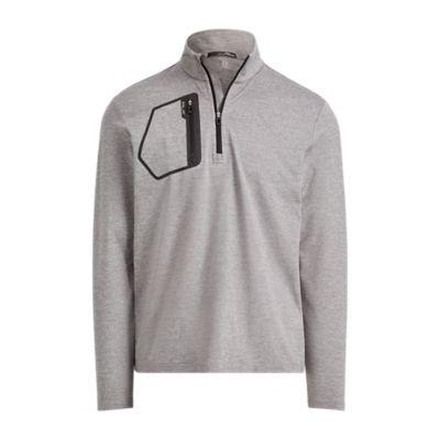 Ralph Lauren Tech Jersey Half-zip Pullover Steel Heather