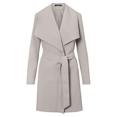 Ralph Lauren Lauren Crepe Open-front Coat Cork