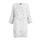 Ralph Lauren Lace-trim Linen Shift Dress White