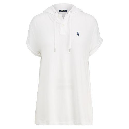 Polo Ralph Lauren Drapey Mesh Hooded Polo Shirt