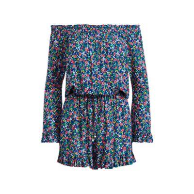 Ralph Lauren Floral Off-the-shoulder Romper Multi Floral