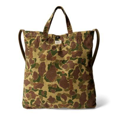 Ralph Lauren Camo Herringbone Market Tote Frog Skin Camo Print