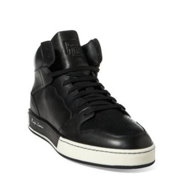 Ralph Lauren Giancarlo Calfskin Sneaker Black